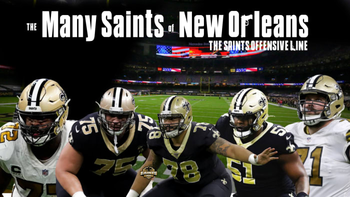 Many Saints of New Orleans Offensive Line